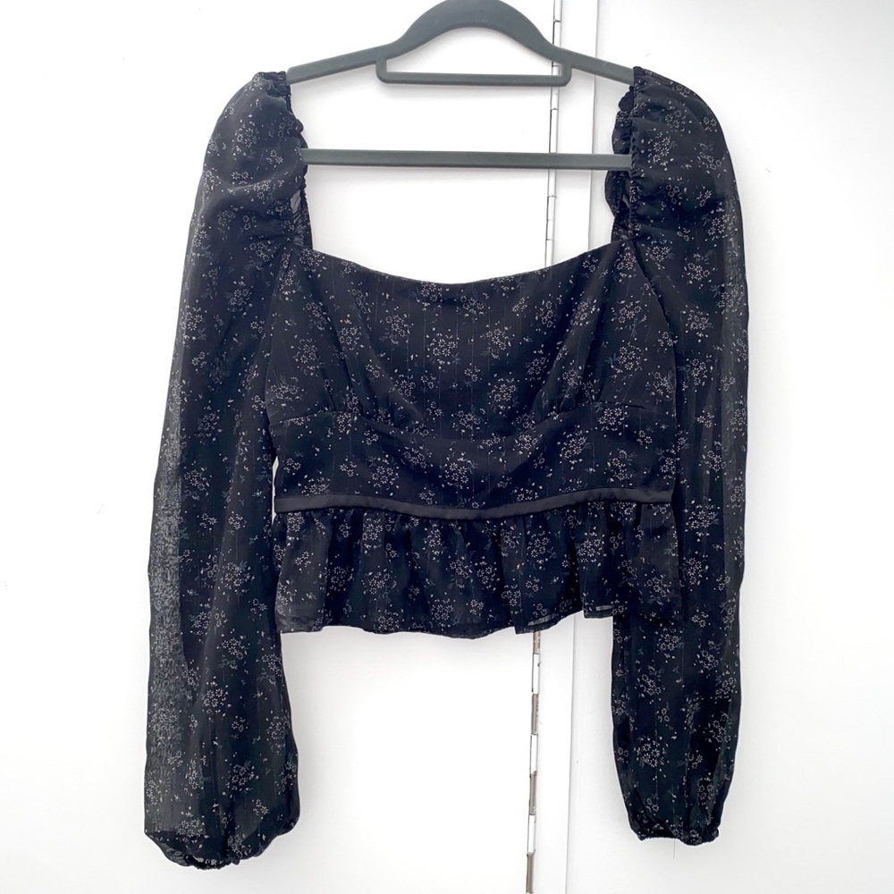 Cropped Peplum Blouse